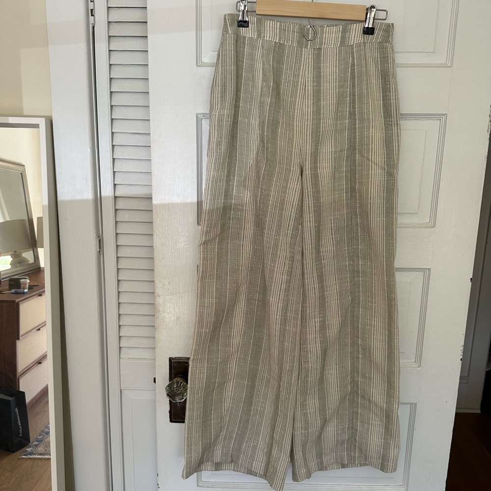 Linen striped pants
